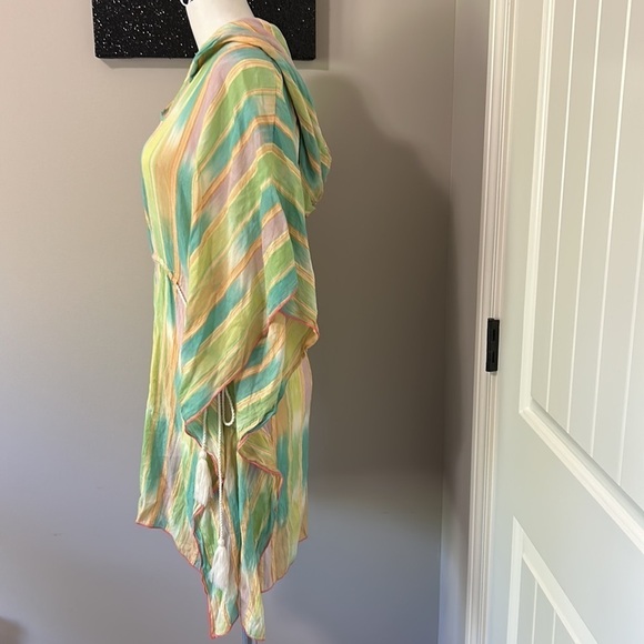 Anthropologie Lilka Hollie Batwing Sleeved Tunic Yellow Sz M/L - Picture 9 of 14